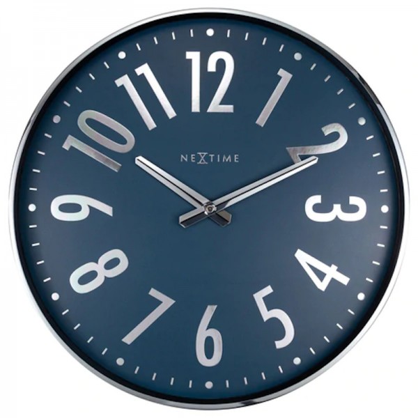 NeXtime Alchimie Design Wanduhr geräuschloses Uhrwerk 400 mm