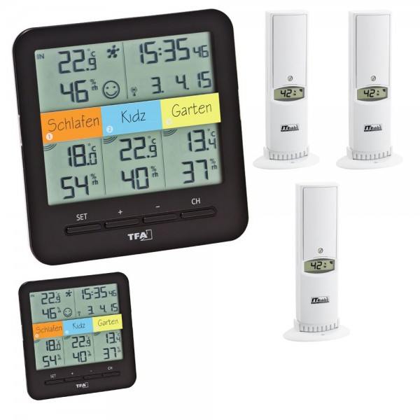 KlimaHome Rhodos TFA 30.3060.IT Funk-Thermo-Hygrometer 2 Displays