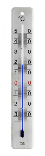 Gartenthermometer TFA 12.2046.61 Edelstahl gebürstet Innen-Außen-Thermometer