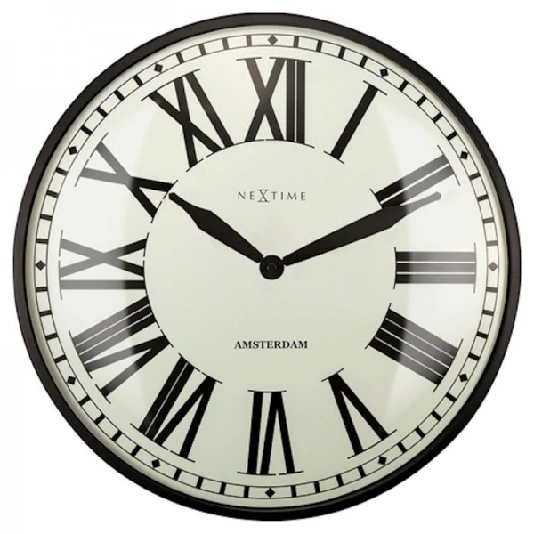 NeXtime Design Wanduhr New Amsterdam geräuschloses Uhrwerk 400 mm
