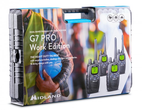Midland / Alan G7 Pro Work Edition 4 er Funkgeräte Kofferset C1090.19