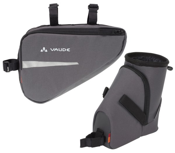 Vaude Tool Drink + Triangle Bag iron Rahmentasche und Satteltasche mit Flaschenhalterung
