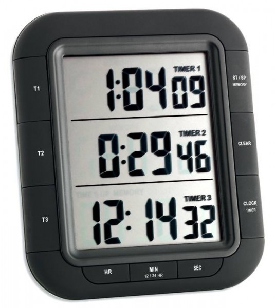 Digitaler 3-fach-Timer TRIPLE TIME XL TFA 38.2023