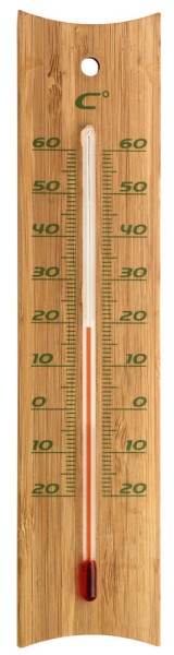 Analoges Innen-Außen-Thermometer aus Bambus TFA 12.1049 wetterfest
