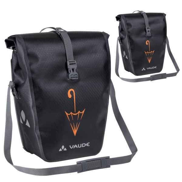 Vaude Aqua Back Doppeltasche mit Schirmlogo Hinterradtasche Gepäckträgertasche