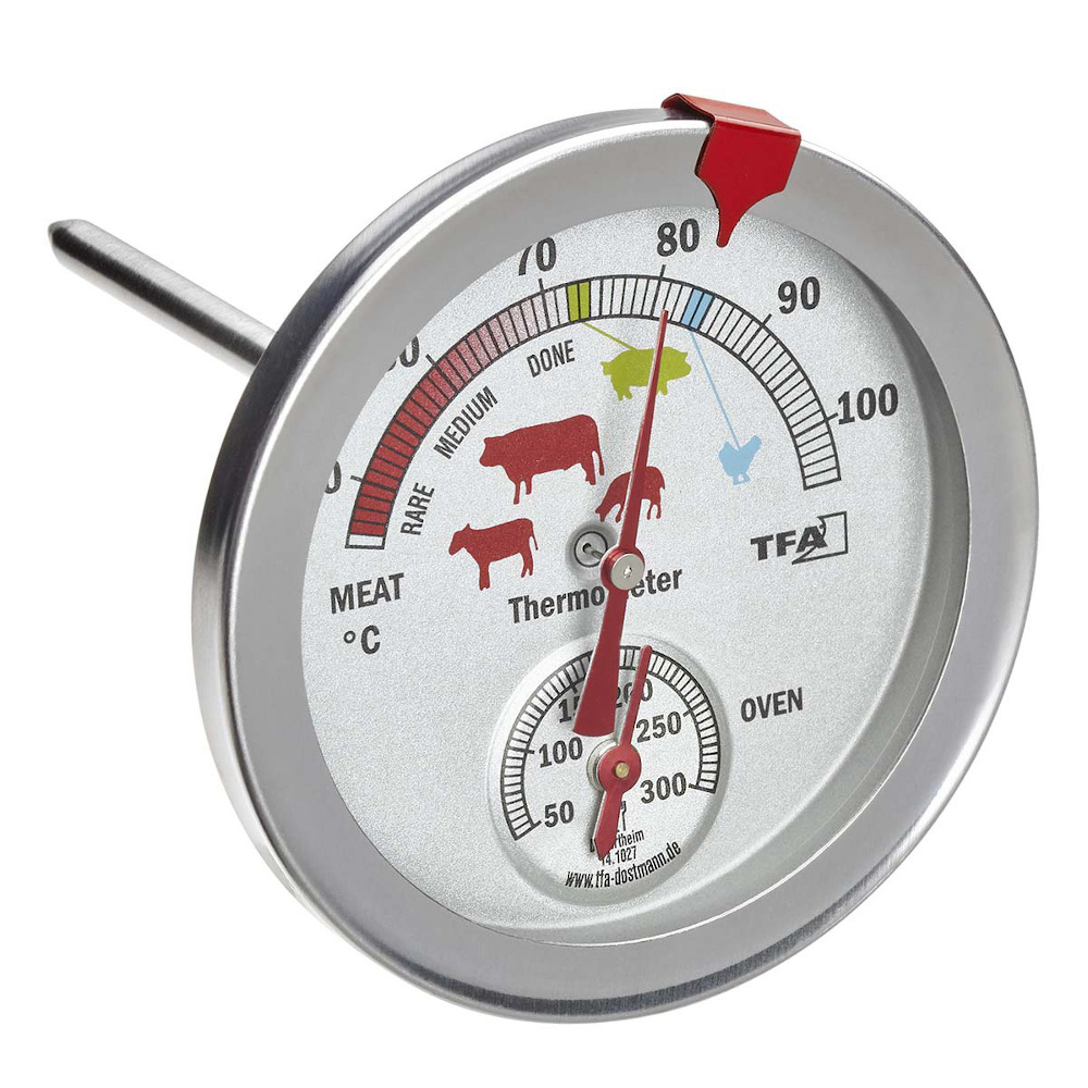 flowgoer Backofenthermometer Edelstahl-Ofenthermometer für die Küche,  1-tlg., Hohe Präzision, schnelles Lesen, Hochtemperaturbeständiges  Material