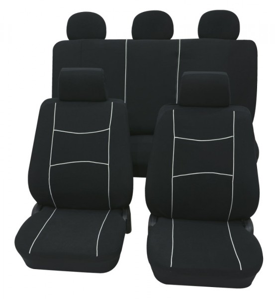PETEX Sitzbezug BLACK BEAUTY mit Zierkeder Sitzbezugset 11-tlg.